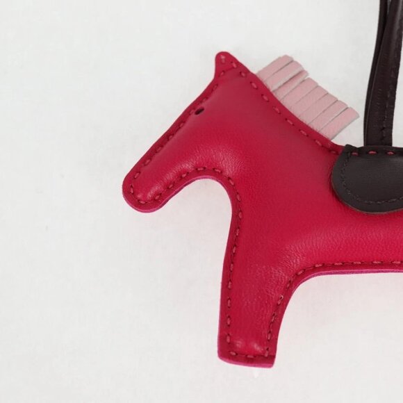 HERMES Rodeo Charm PM Charm Leather Pink Auth 133735 - Picture 7 of 12